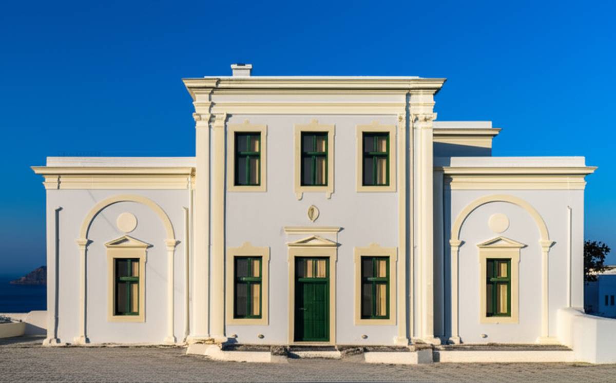 عمارت نئوکلاسیک آرگیروس | نگین جاذبه های سانتورینی